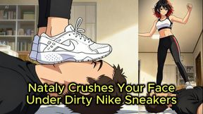 Nike Sneakers Face Trample - Nataly Crushes Your Face Under Dirty Sneakers