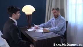 Latino boss Andres savors tight asshole of cute twink Francis