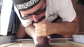 Mature Gloryhole Amateur Gay Blows Bfs Dick Through Hole