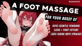 [f4m] A Foot Massage For Your Bossy Gf Soft Femdom Asmr Audio Roleplay
