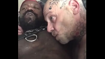 Black Muscle and White Tatooed Sex Show