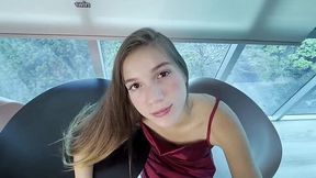 Blonde Slut in Red Dress Loves Hard Fucking