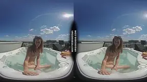 Rooftop Jacuzzi Private Moments With Model Josie Masturbating With Dildos In The Sun