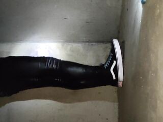 Rewetting My Skinny Jeans And Vans In Parking Lot