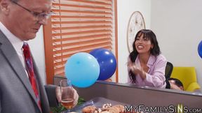 Petite Vanessa Sky gets big cock in her ass at office roleplay