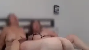 Two milky mommas take control of a shy boy in a steamy threesome