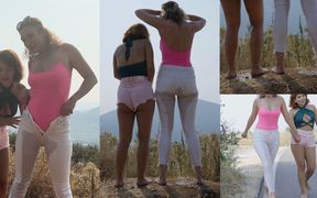 Wetting Jeans Together on a Barefoot Hike