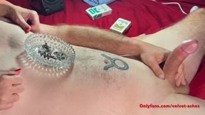 Velvet-Ash gives her daddy a smoking nipplegasm