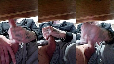 i masturbated under the table :)