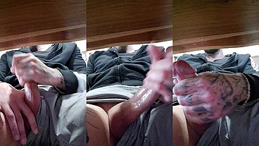 i masturbated under the table :)