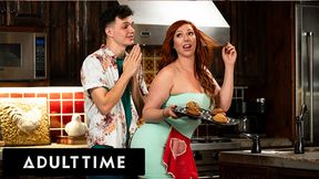 ADULT TIME - MILF Lauren Phillips LOVES Gettiing Fucked By Her Teen Stepson&#039;s Scrawny Best Friend