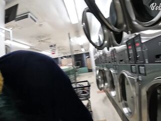 I Locked my Garments in the Dryer at a Public Laundromat - ENF Public Masturbation and SQUIRT