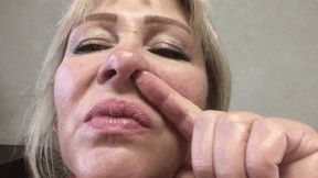 I pick and pull the boogers out of my nose