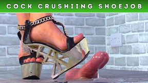 Busting The Cum From Your Cock & Balls In My Old Clubbing Wedges (154) - Glans Cam - Testicle Trample Trampling Crush Crushing CBT Ballbusting Shoejob Footjob Cumshot Ruined Orgasm