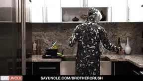 Stepbro Demands Blowjob in Steamy Gay Sex Scene with Anal and Deepthroat Action