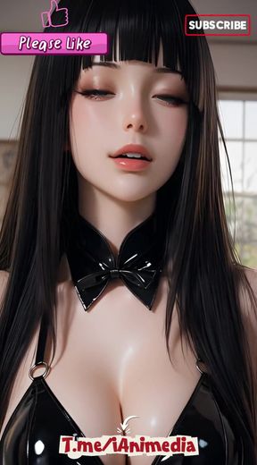 SFW Hinata From naruto bikini show and latex dance   Clip 1