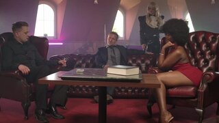 George Uhl banging a tall ebony with long legs