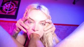 blonde amberkawaii gives a deep blowjob with braces for xander corvus!