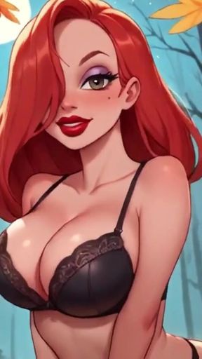 Stepsister Jessica from Who Framed Roger Rabbit Bouncing BIG TITS and Puffy Nipples   Clip 2