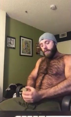 Hairy Lumberjack Shows Off his Cock ( No Cum )