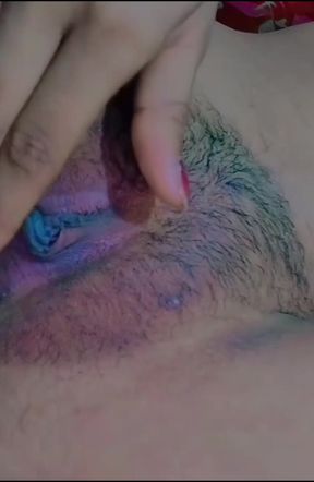 My Girl pressing her boobs and finger her horny pussy for cuck want to pregnant