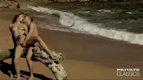 Monika Sweetheart and Private Ribas at the Beach