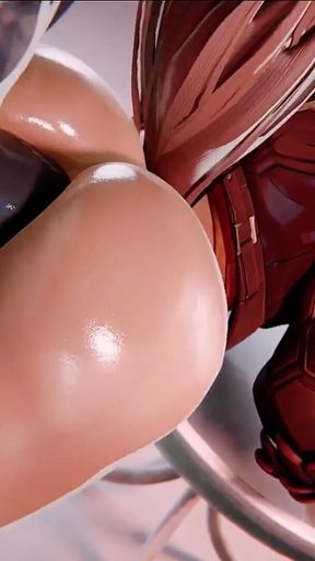 Futuretist Destroying the Tight Ass of a Horny Vixen with Huge White Booty Craving BBC Hardcore Fucking with Sweet Gaping Ass