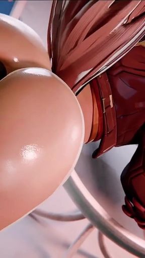 Futuretist Destroying the Tight Ass of a Horny Vixen with Huge White Booty Craving BBC Hardcore Fucking with Sweet Gaping Ass