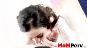 ”WEIRDO MOM Big Boobed stepmum Ariella Ferrera handles her stepsons black cock”