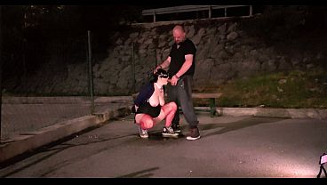 Kinky Mature Loves Play in Stockings with Strangers in Public