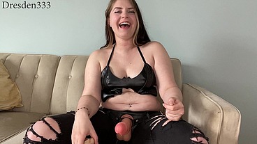 Small Penis Humiliation Blowjob & Pegging