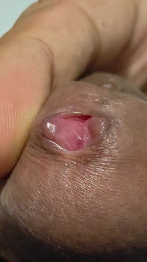 Closeup jerking of my Dick in my bathroom