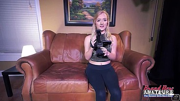 Petite Blue Eyed Carmen And Hot Blonde Alex Share A Big Cock To Suck!