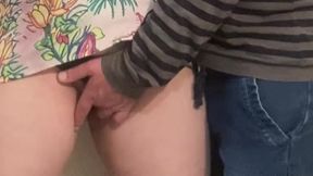 Sexy Hairy Pussy In Subway Fingered by Her Boss