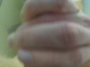 Underwater cumshot in the bathtub