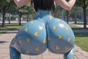 Celeste Leggings Butt with Ducklings