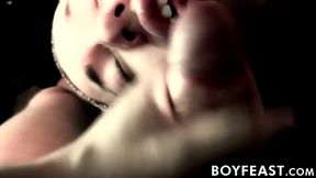 Blake’s Tattooed Twink 18+ Delights in POV Blowjob & Wank Session