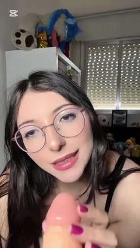 Spoiled Latina sucks your dick to get spoiled by daddy even more