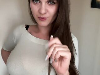 Stepmother can't Hold Cum and ask Stepson to Suck Her Massive Dick on Tennis