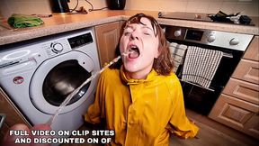 British redhead Mistress uses feet to dominate big-titted girls