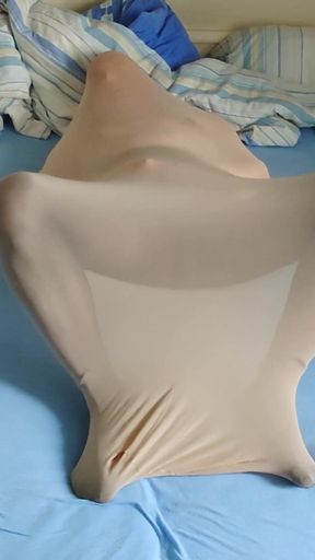 Hot Nylon Encasement in Black Pantyhose