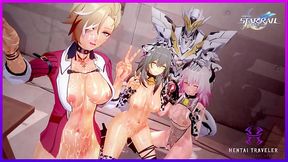 Honkai Star Rail: The secret of Siobhan'_s bar. Part 2: The Rescue (Siobhan, Stelle, Firefly, SAM, March 7th)