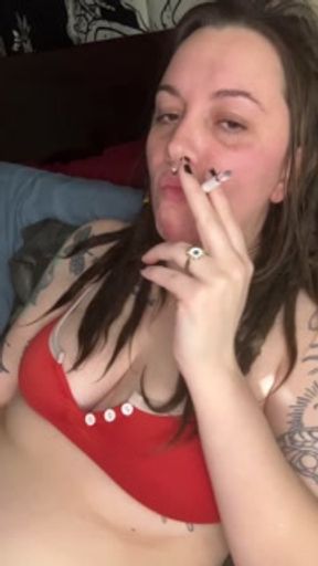Smoking in Bed &amp; Playing With My Pussy - Full Video On OF