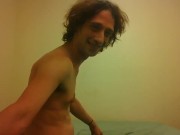 Topless Transgirl Showing Off Her Flexibility