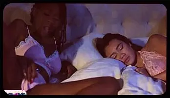 Hazel Grace & Madi Laine: Ebony Tryst with Toys & Scissoring