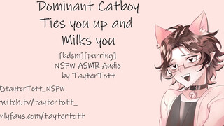 Dominant Catboy Ties you up and Milks you - NSFW ASMR RolePlay [bdsm] [purring]