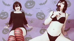 JOI: Mavis Dracula teases you with her sexy body and asks you cum in her pussy on Halloween