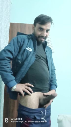 Indian Rajasthani boy indian desi man enjoy shower and sucking with neighbour