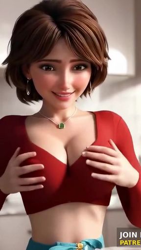 Unforgettable moment from &quot;3D Animation : Big Hero 6 - Cass Doggystyle Fucked in Kitchen&quot;