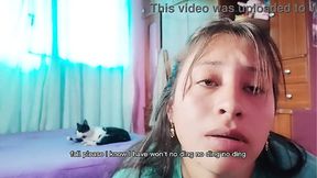 With that tender little face my stepsister swallows my semen